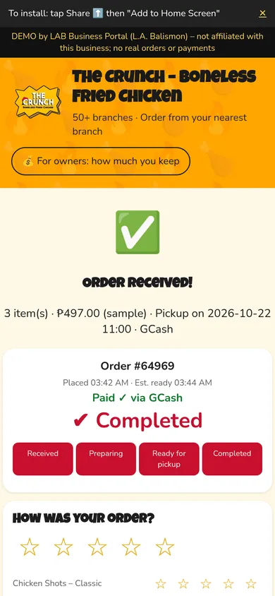 Verified review prompt